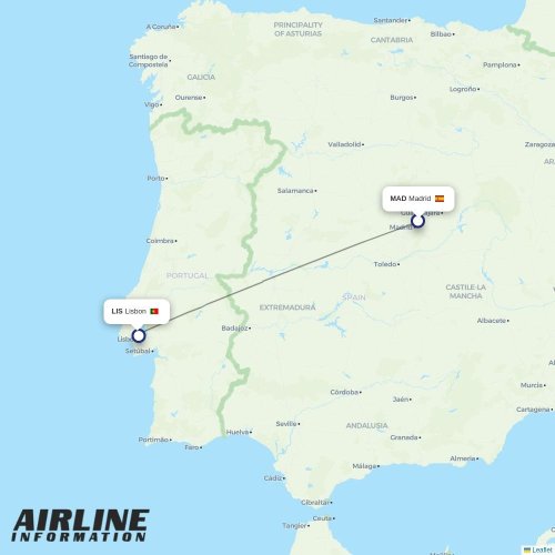 TAP at MAD route map