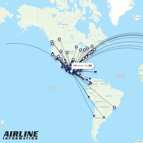 Viva at MEX route map