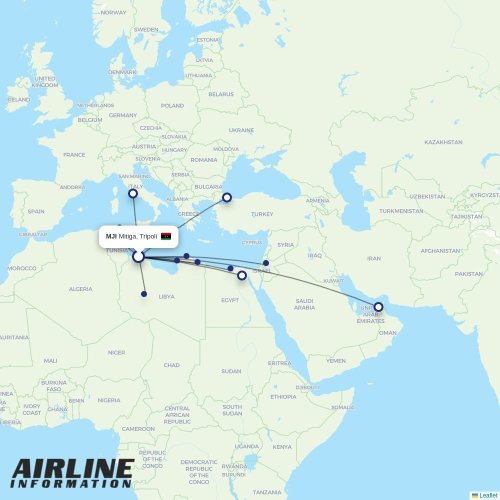 Buraq Air at MJI route map