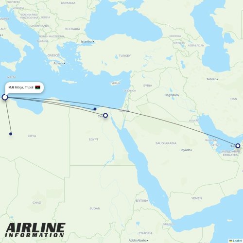 Fly OYA at MJI route map