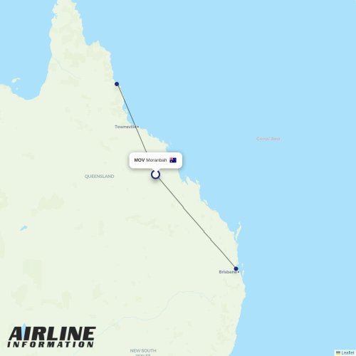 Alliance Airlines at MOV route map