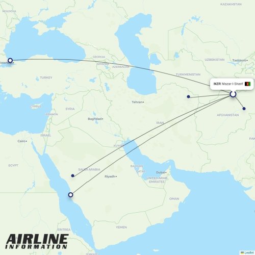 Ariana at MZR route map
