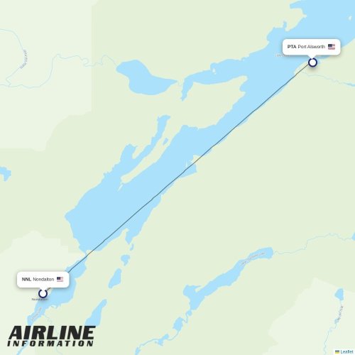 Iliamna Air Taxi at NNL route map