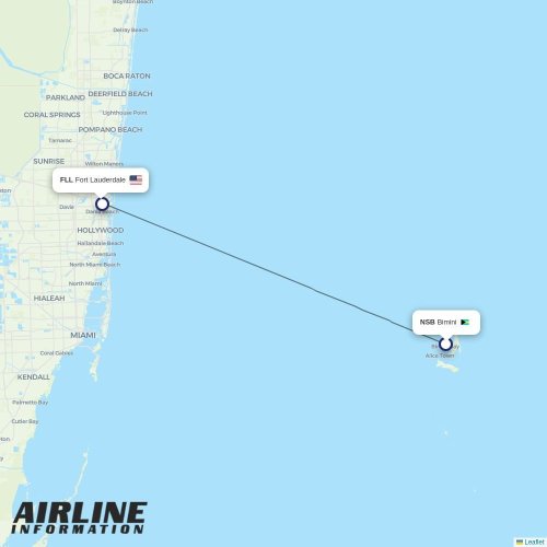 Tailwind at NSB route map