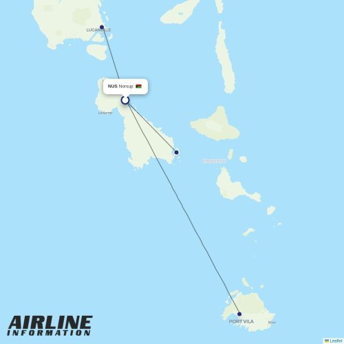 Air Vanuatu at NUS route map