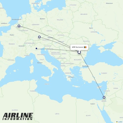 Fly One (Romania) at OTP route map