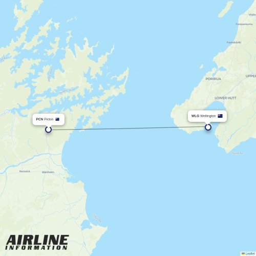 Sounds Air at PCN route map