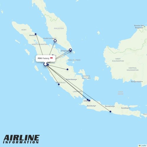 Super Air Jet at PDG route map