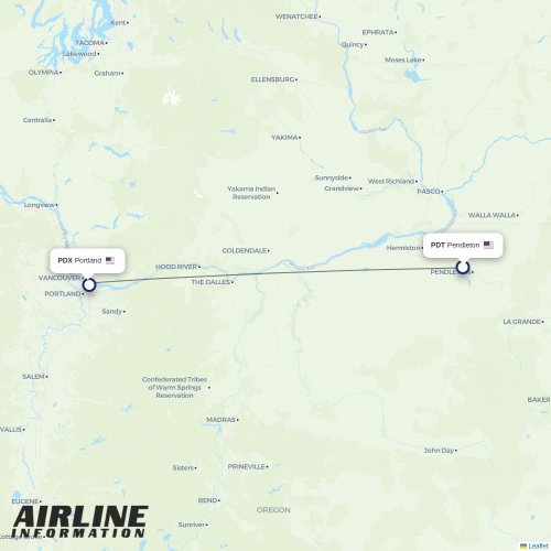 Boutique Air at PDT route map