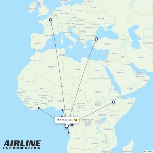 Afrijet at PNR route map