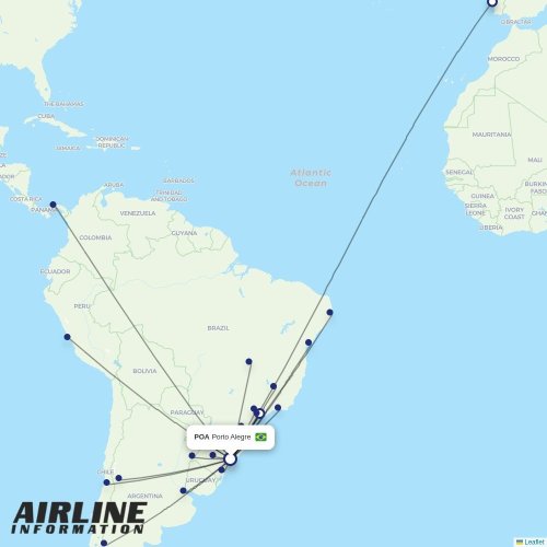 Azul at POA route map