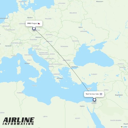 TUS Air at PRG route map