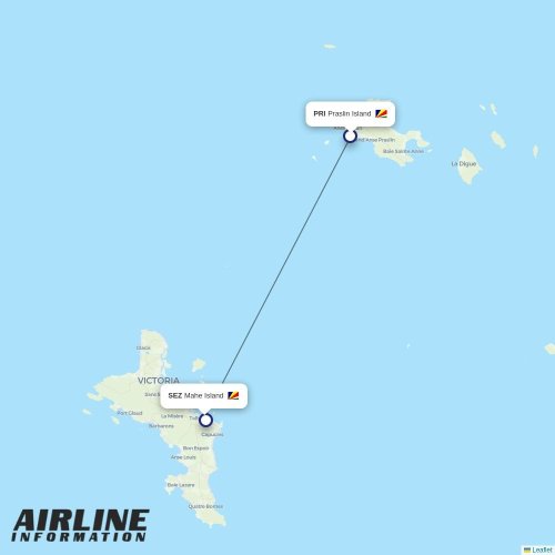 Air Seychelles at PRI route map