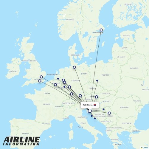 Trade Air at RJK route map