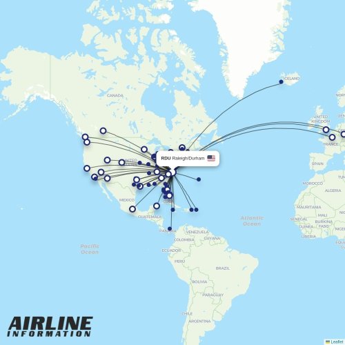 Icelandair at RKV route map