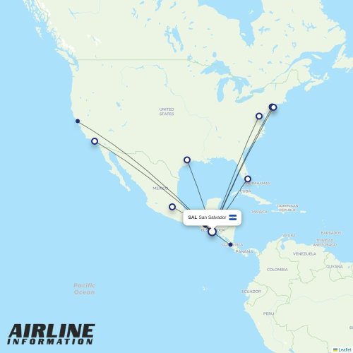 Volaris at SAL route map