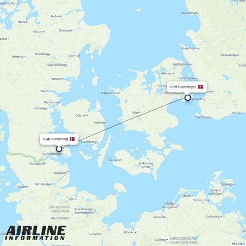 Air Alsie at SGD route map