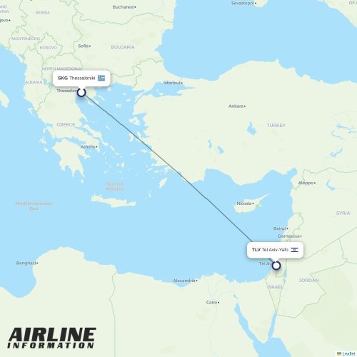 TUS Air at SKG route map