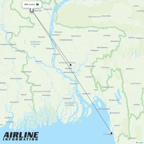 Biman at SPD route map