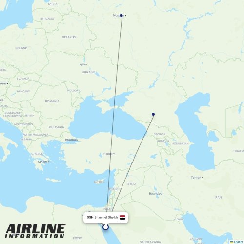 Nesma Airlines at SSH route map