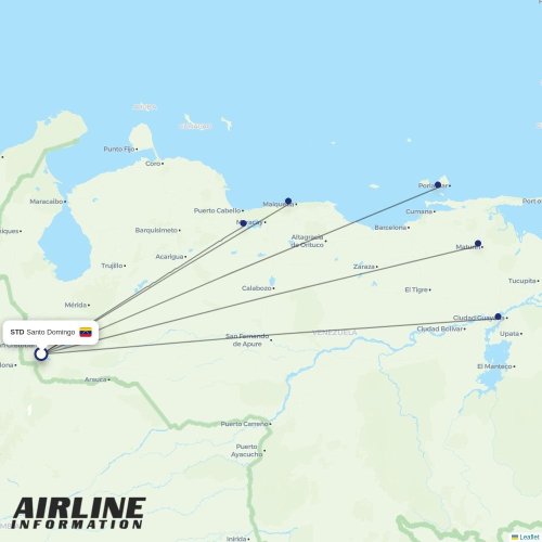 Rutaca Airlines at STD route map