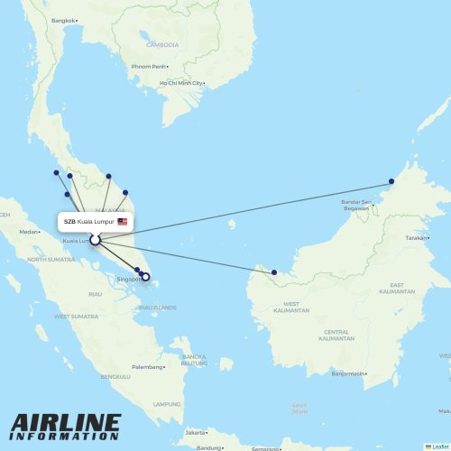 Firefly at SZB route map