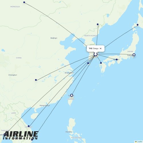 T´Way Air at TAE route map
