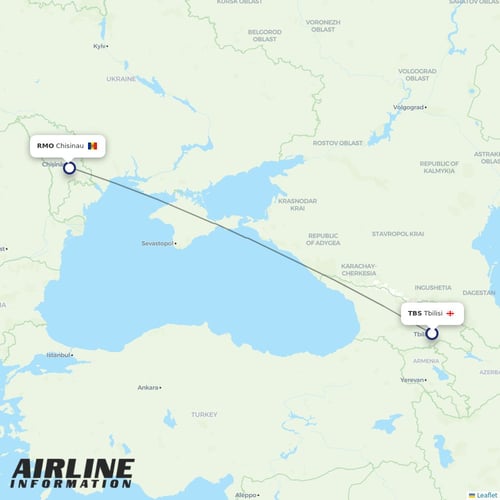 Fly One at TBS route map