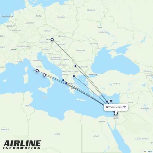 TUS Air at TLV route map