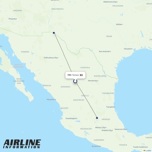 TAR Aerolineas at TRC route map