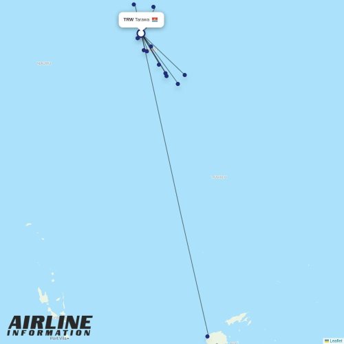 Air Kiribati at TRW route map