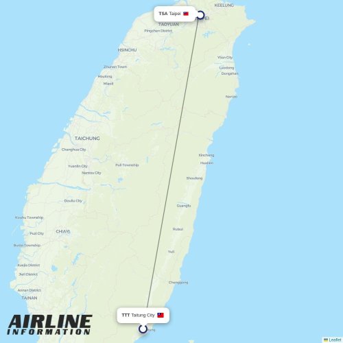 Mandarin Airlines at TTT route map