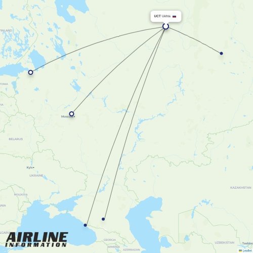 Severstal Avia at UCT route map