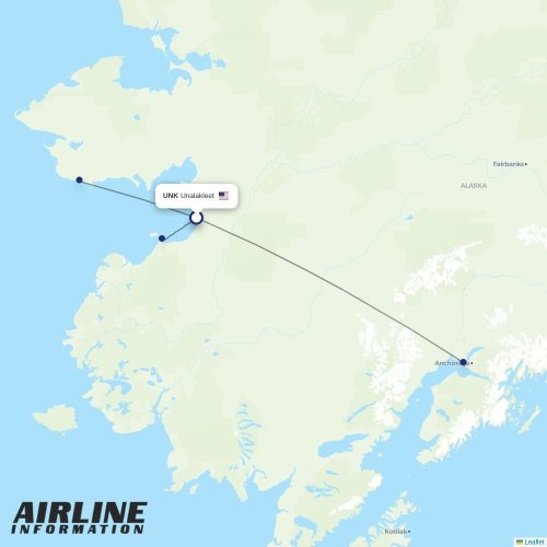 Easy Fly Express at UNK route map