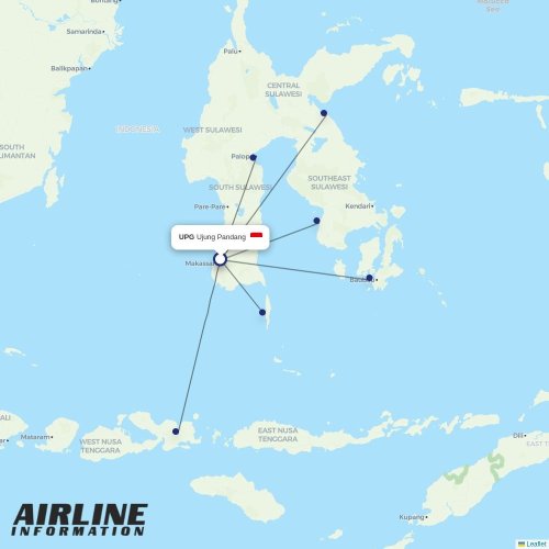 Wings Air at UPG route map