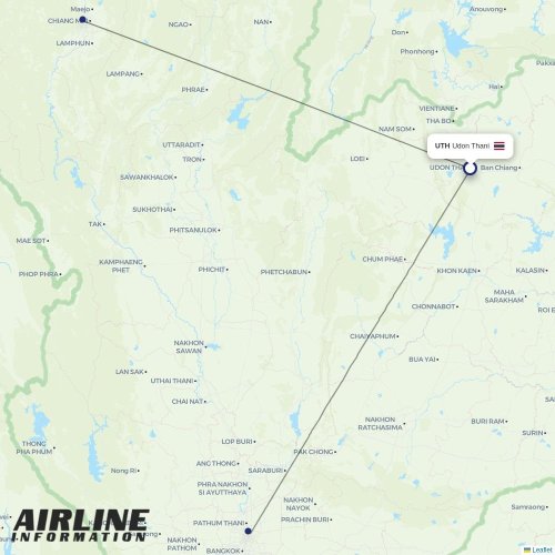Nok Air at UTH route map