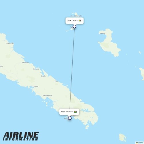 Air Caledonie at UVE route map
