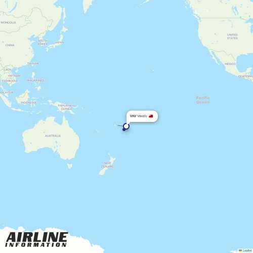 Lulutai Airlines at VAV route map