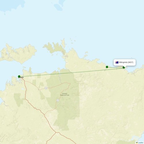 EcoJet at VVI route map