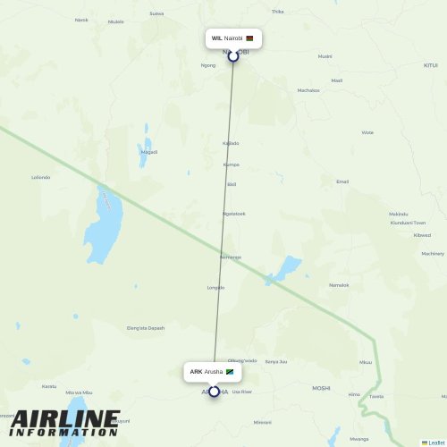 Regional Air at WIL route map