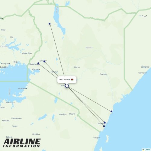 Skyward Express at WIL route map