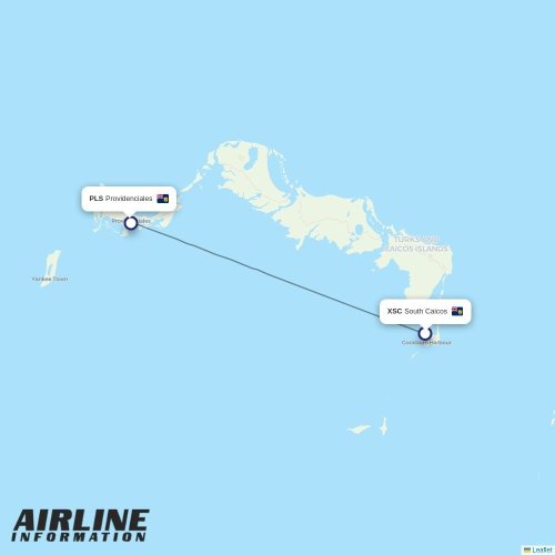 interCaribbean Airways at XSC route map