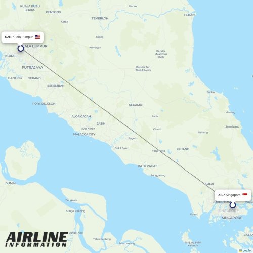 Firefly at XSP route map
