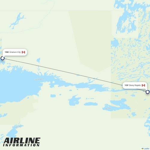 Rise Air at YBE route map