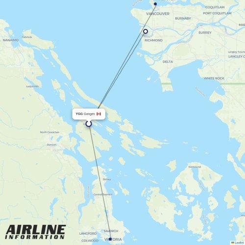 Harbour Air at YGG route map
