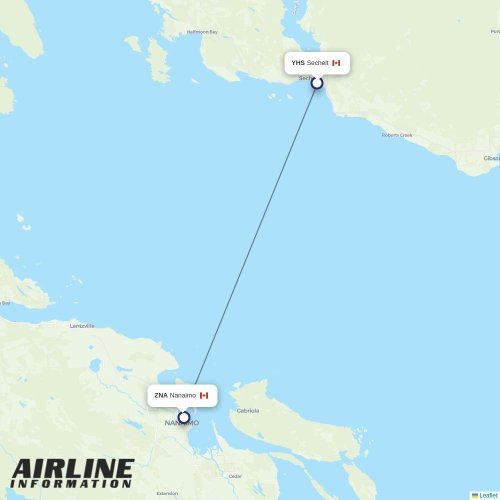 Harbour Air at YHS route map
