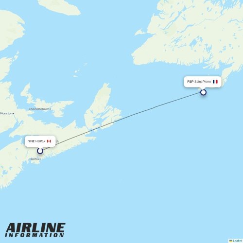 Air Saint Pierre at YHZ route map