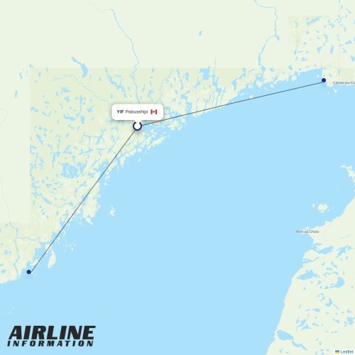 Air Liaison at YIF route map