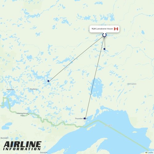 North Star Air at YLH route map