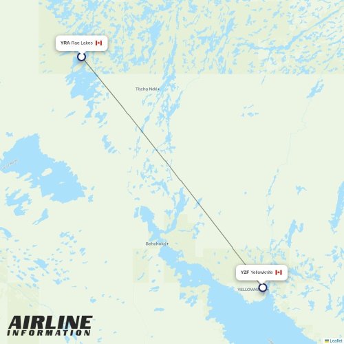 Air Tindi at YSG route map